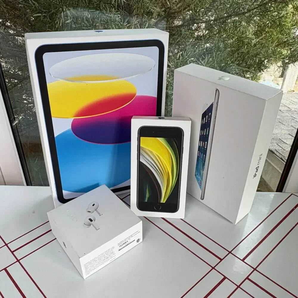 Lot of 4 EMPTY Apple Boxes, iPad iPhone SE AirPods Pro Packaging